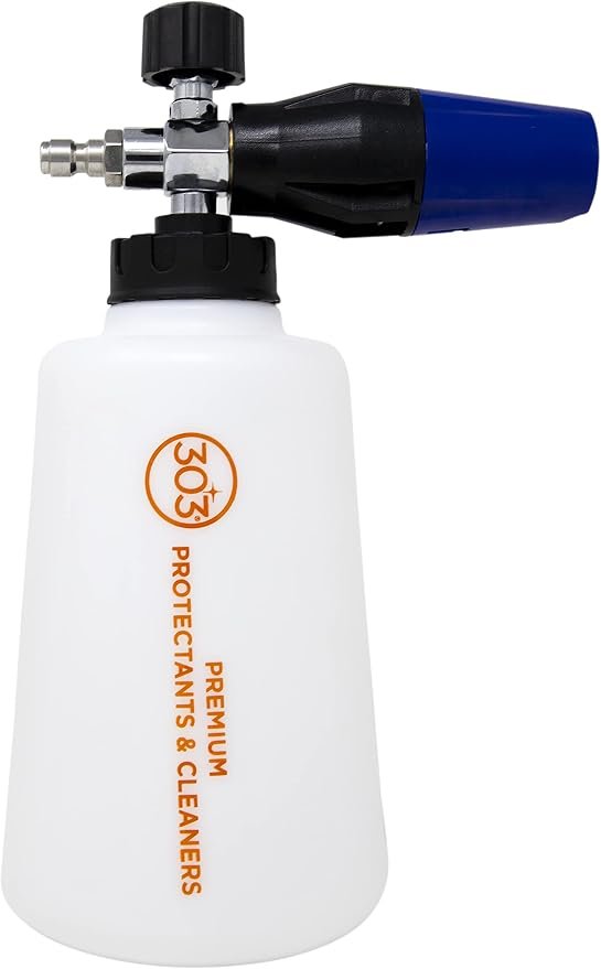 303 Products 39030 Foam Cannon – Adjustable Pressure Washer Foam Sprayer with Wide Neck Bottle and Quick Connect