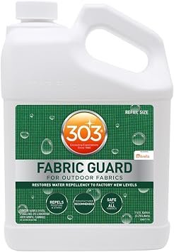 303 Products 30607 Fabric Guard – 1 Gallon Water Repellent Fabric Protector for Outdoor and Marine Fabrics