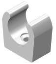 Whale WX1565B 15mm Tube Mounting Clip – Black Push-Fit Pipe Support Clip for Marine Plumbing Systems