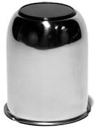 Americana 90077 Trailer Wheel Center Cap – 4.25in Outer Diameter with 4.12in Pilot and Black Push-Through Button