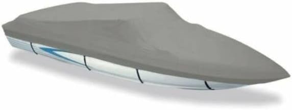 Carver 77118F10 V-Hull I/O Boat Cover – Fits 18 ft 6 in Runabouts up to 96 in Beam with Poly-Flex II Slate Gray Fabric