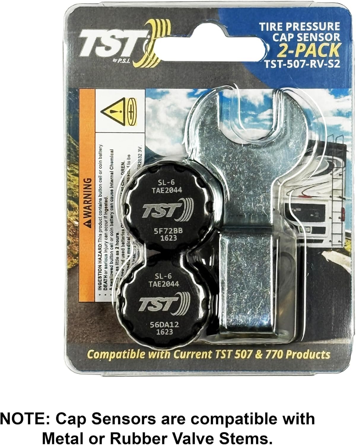 Truck System Technologies TST507RVS2 507 Cap Sensors – Two Replacement TPMS Sensors with User-Replaceable Batteries - Image 2
