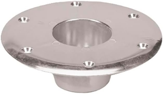 Faulkner 48732 Recessed Round Table Leg Base – 6.25in Aluminum Flush Mount Pedestal Support with 2.2in Insert Opening - Image 3
