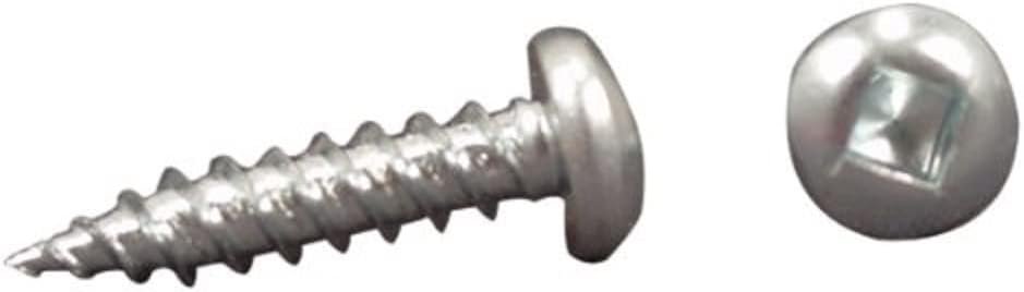 AP Products 012PSQ5XX3 #8 x 1 in White Square Drive Recess Screws – 50 Pack Corrosion-Resistant Fasteners