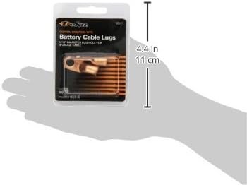 East Penn 547 Copper Battery Lug – 4 Gauge Cable End, 5/16in Stud Eyelet, Crimp-On Electrical Connector - Image 2