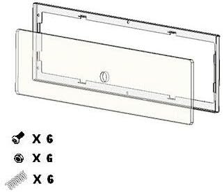 Magma T10-125-1 Glass Viewing Window for 2GS Marine Gas Grills – Tempered Replacement Lens with Stainless Mounting Frame