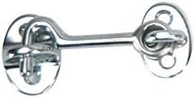 Whitecap S-1402C Cabin Door Hook – 3in Chrome-Plated Brass Hold-Open Latch with Pre-Drilled #6 Screw Mounting - Image 2