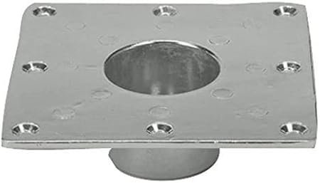 Faulkner 48733 Recessed Square Table Leg Base – 5.94in x 5.94in Aluminum Flush Mount Pedestal Support for RV Tables - Image 2