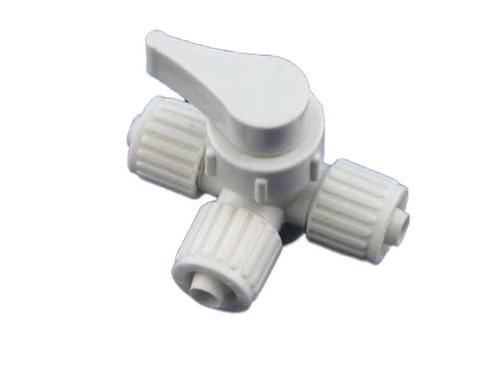 Elkhart Supply 16900 3/8in x 3/8in x 3/8in 3-Way Valve – Compact Plumbing Flow Control Valve for RV Water Systems