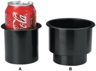 Sea-Dog 588060 Flush Mount Combo Drink Holder – Black ABS Insert with 3-5/8in Opening and Drain Holes - Image 3
