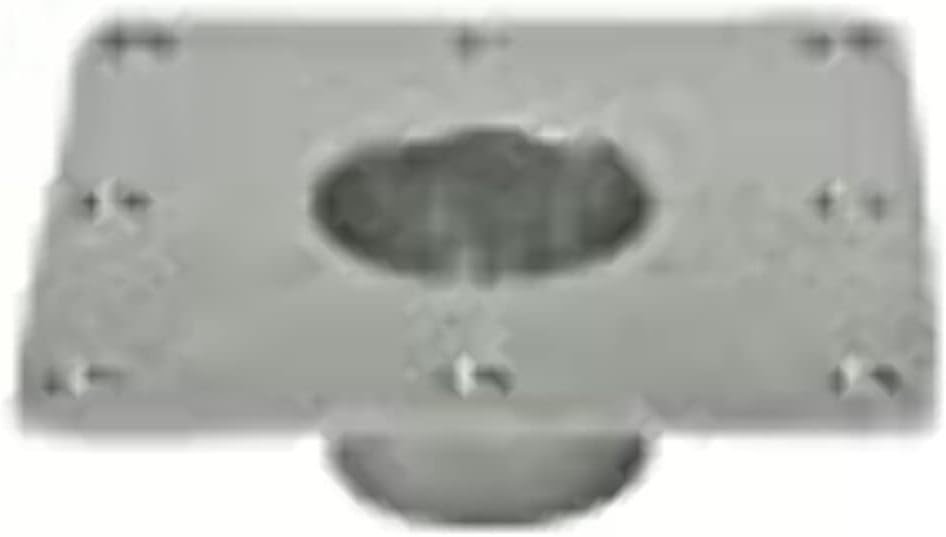 Faulkner 48733 Recessed Square Table Leg Base – 5.94in x 5.94in Aluminum Flush Mount Pedestal Support for RV Tables