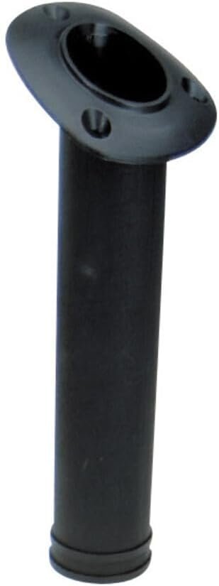 Whitecap 3447BP Flush Mount Rod Holder – 30° Angle Black Nylon Design with 9-1/2in Length and 1-5/8in Tube I.D.