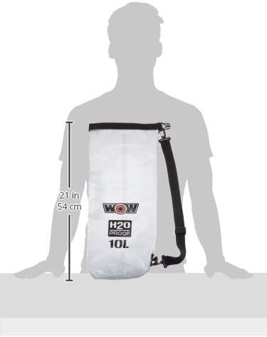 WOW Sports 185070C H2O Proof Dry Bag – 10 Liter Clear Waterproof Bag with Shoulder Strap and Roll-Top Closure - Image 6