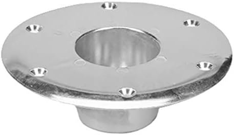 Faulkner 48732 Recessed Round Table Leg Base – 6.25in Aluminum Flush Mount Pedestal Support with 2.2in Insert Opening - Image 2