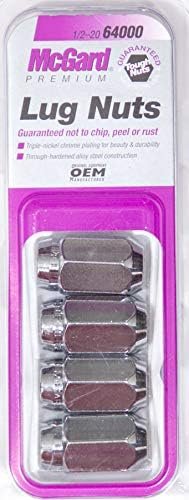 McGard 64000 Chrome Steel Wheel Lug Nuts – 1/2-20 Thread, Factory Steel Wheel Fitment, 13/16in Hex, Set of 4 - Image 3