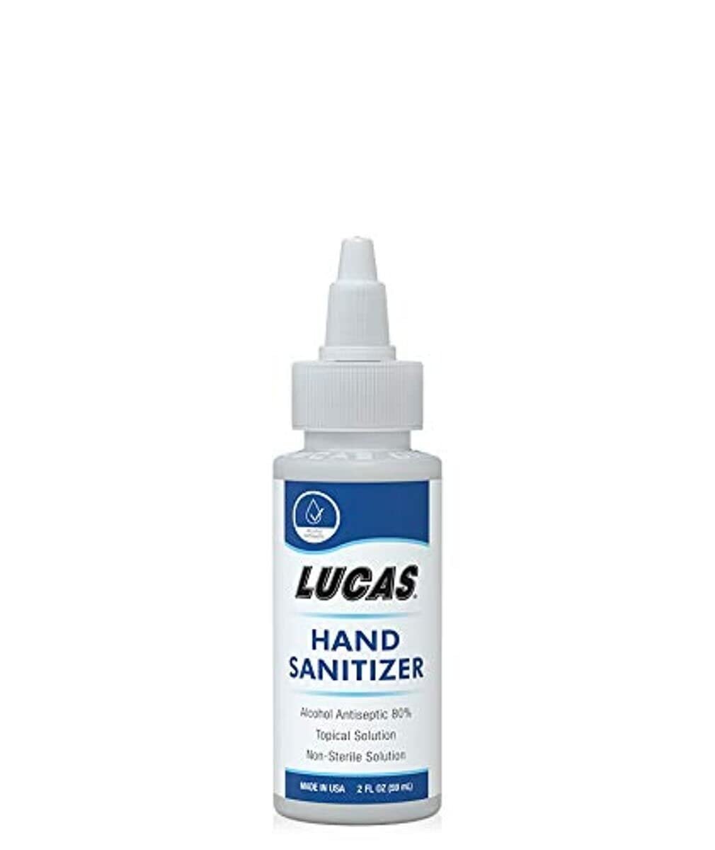 Lucas Oil 11176 Hand Sanitizer 2 oz – Portable Alcohol-Based Formula with Flip-Top Bottle for On-the-Go Hand Hygiene