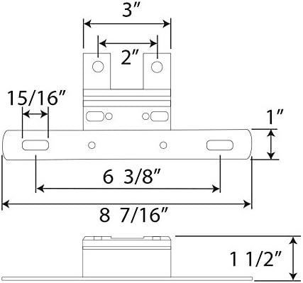 Optronics LP15SBP License Plate Bracket – Zinc-Plated Steel Surface Mount Holder, 8.44in x 3.63in Universal Fit - Image 2