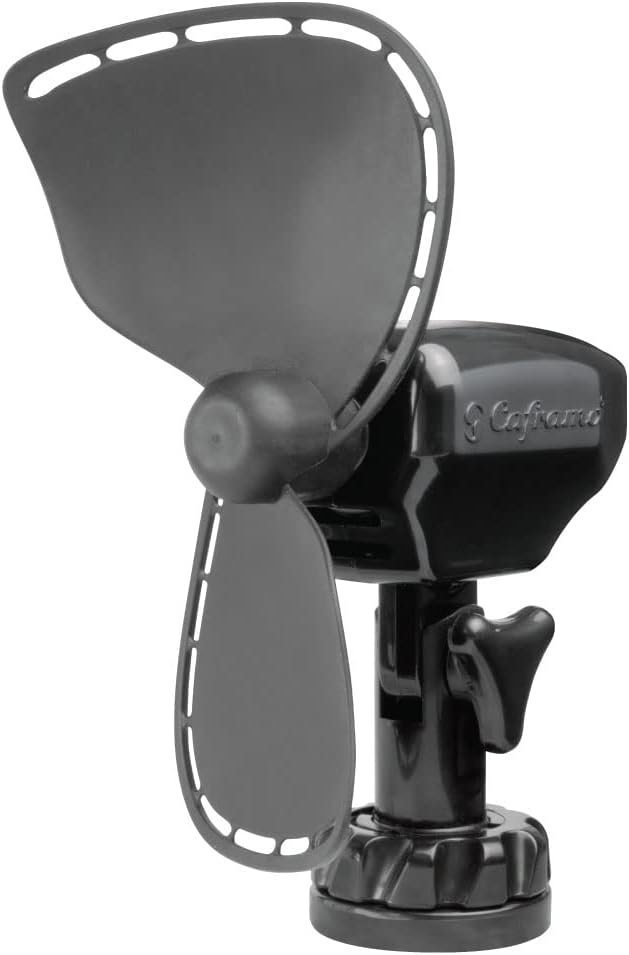 Caframo 757CA24BBX Ultimate 24V Cabin Fan – 7in Direct-Wire Marine Fan with Two-Speed Black Housing