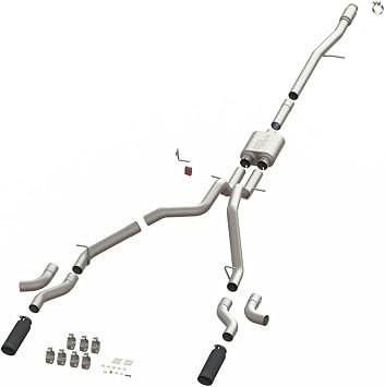SpeedFX 50101 MaxFlow Xtreme Cat-Back Exhaust System – Silverado Sierra 1500 Dual Exit T304 Stainless Steel Exhaust