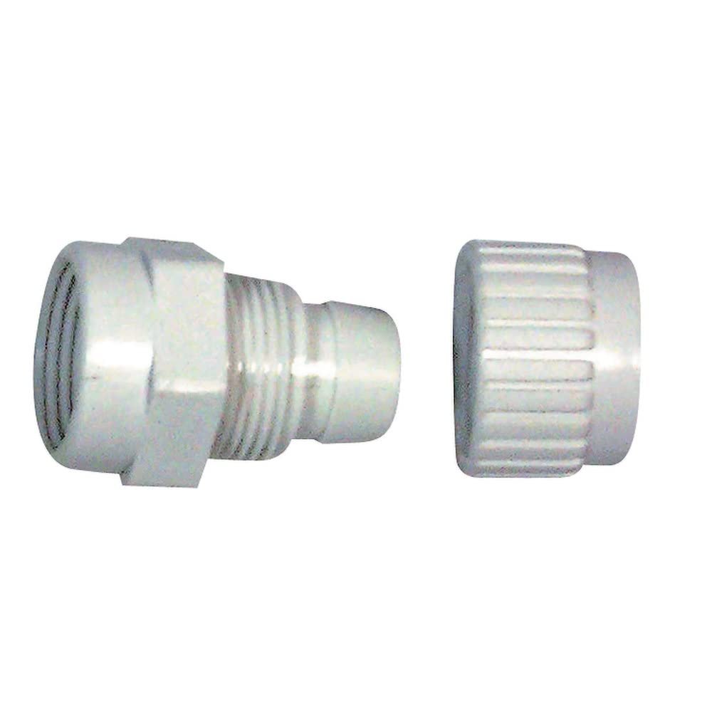 Elkhart Supply Flair-It 16841 Female Pipe Thread Coupling – 1/2in PEX x 1/2in FPT, White Plastic