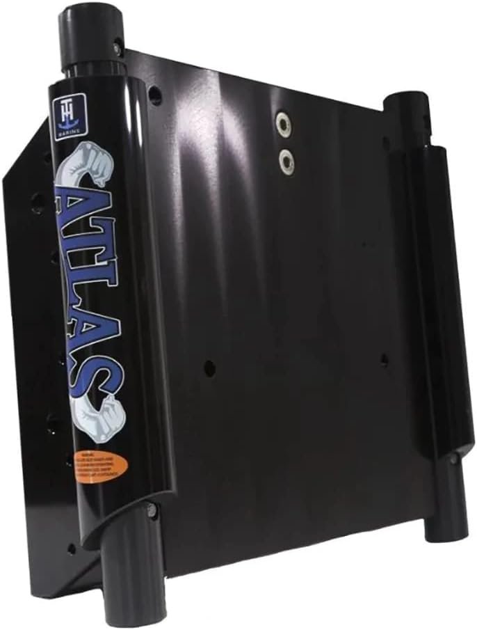 T-H Marine AHJ6VBDP Atlas Hydraulic Jack Plate – 6in Setback – Black Powder-Coated Aluminum – Hydraulic Height Adjustment