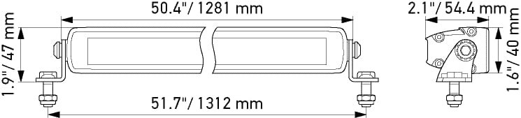HELLA Black Series 50 Inch Thin LED Lightbar – Dual Row Off-Road Driving Light with Slim Housing and Black Finish - Image 5