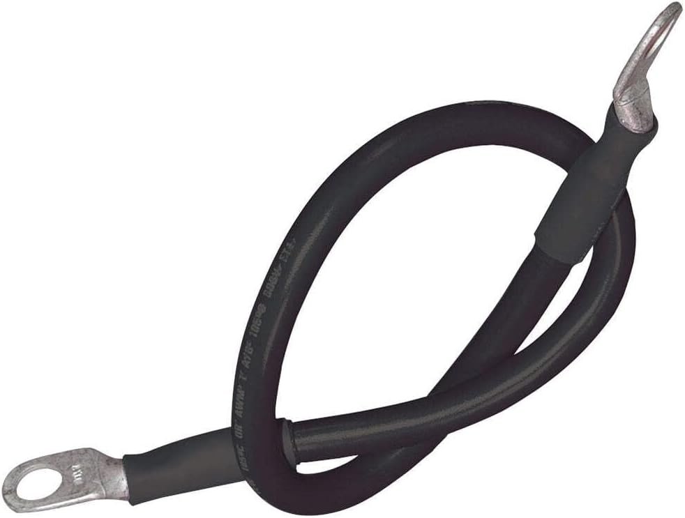 Ancor 189145 Battery Cable Assembly – 2 AWG Marine-Grade Tinned Copper Cable with 3/8in Stud Terminals and 32in Red Lead - Image 2