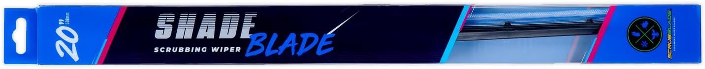 Scrubblade CBB1800 ShadeBlade Silicone Wiper Blade – 18in Blazin Blue Ceramic-Coated Blade for 97% Vehicle Fitments