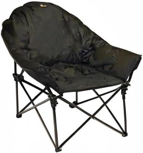 Faulkner 49570 Big Dog Bucket Chair – Black Folding Outdoor Camp Chair for Camping and Recreation - Image 8
