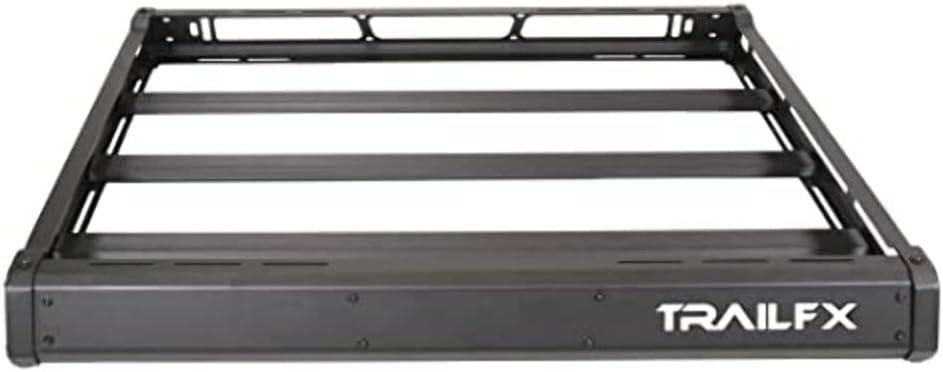 TrailFX JRB001T Aluminum Basket Rack – Textured Black Cargo Rack – Fits Jeep Wrangler JL and Gladiator JT Hardtops - Image 5