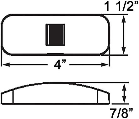 Optronics A44RBP Red Replacement Lens – Polycarbonate Lens for MC44 Series Rectangular Clearance Lights - Image 2