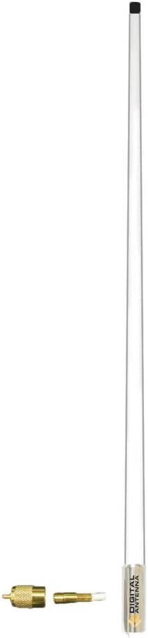 Digital Antenna 598-SWS AIS Marine Antenna – 8ft White Fiberglass AIS Antenna with 4.5dB Gain and Cable