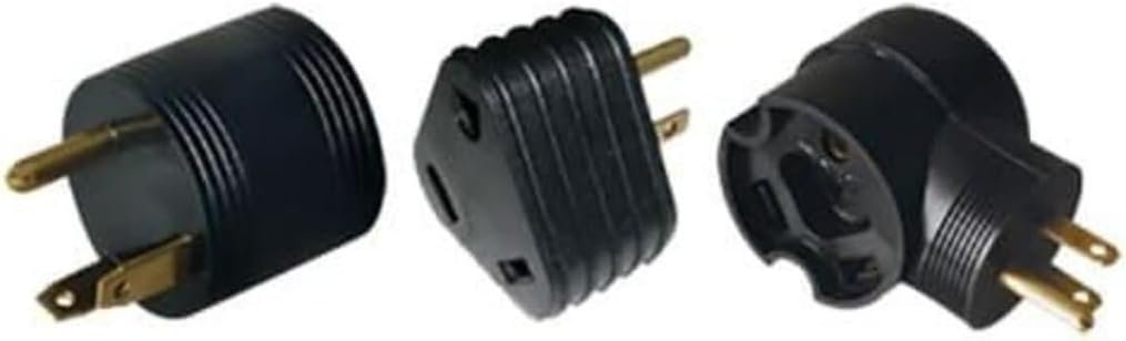 Southwire 95225508 Reverse RV Adapter – 30A Female to 15A Male Round Connector for Specialty Power Applications