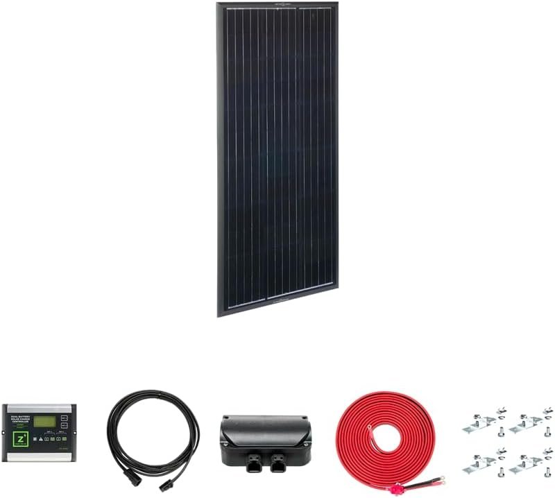 Zamp Solar KIT1033 Obsidian Series 100-Watt Deluxe Kit – Low-Profile Roof Solar System with 40A PWM Controller - Image 3