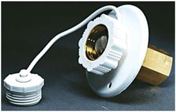 Aqua Pro 27881 Flush-Mount Gravity Water Fill – White RV Fresh Water Inlet with Locking Cap and Vent Connection - Image 2