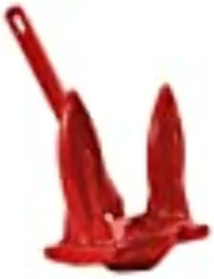 Greenfield 928RD Navy Anchor – 28 lb Red Vinyl-Coated Cast Iron Anchor for Boats up to 28ft in Soft Bottom Conditions