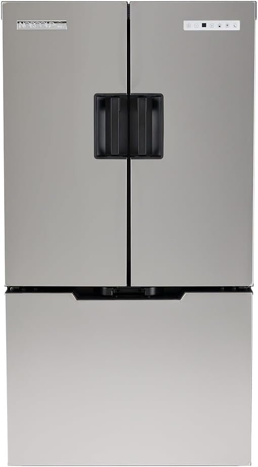 Norcold N15DCIMSS 15 Cu. Ft. 12V DC Compressor Refrigerator – Stainless Steel RV Refrigerator with Integrated Ice Maker