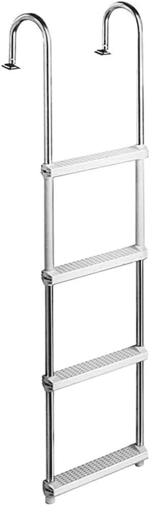 Garelick 15240G Four-Step Pontoon Ladder – Extended Boarding Ladder for Pontoon Boats and Deck Boats