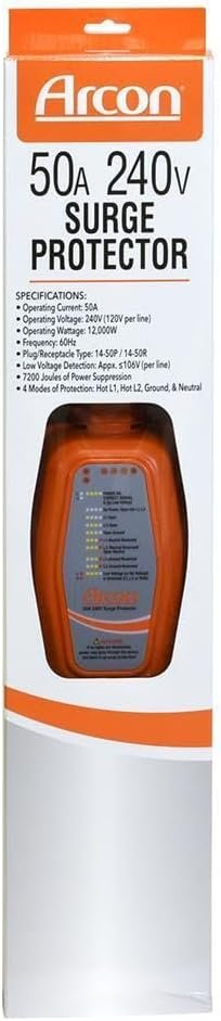 Arcon 19666 Surge Protector – 50 Amp 240V RV Surge Guard with Portable Weather-Resistant Design - Image 2
