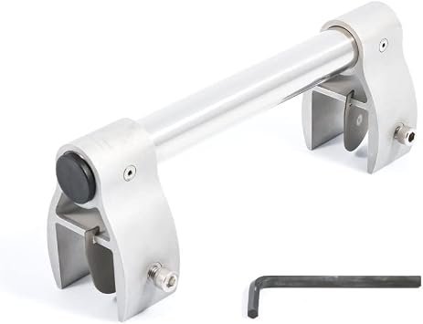 Camco Marine 58197 Kuuma Pontoon Rail Adapter Mount – Stainless Steel and Aluminum Grill Bracket for Full-Panel Pontoon Rails