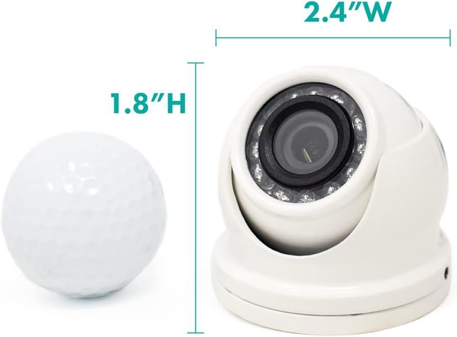 KJM C55 Mini Dome Camera – 1000 TVL White Surveillance Camera for Marine and Vehicle Monitoring Applications - Image 3