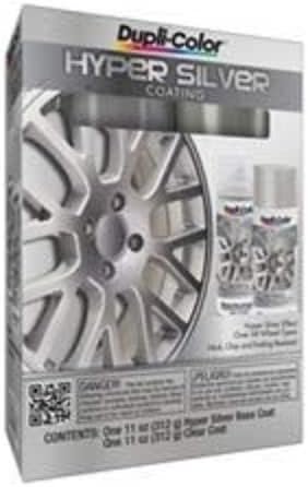 VHT HSK100 Hyper Silver Wheel Kit – Two-Can Aerosol System with Hyper Silver Finish and Protective Clear Coat
