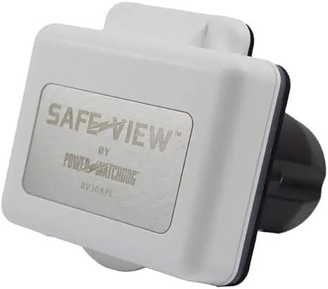 Hughes Autoformers SV30APIW SafeView Smart RV Power Inlet – White 30 Amp Twist-Lock Inlet with Halo Status Light & Fault Detection