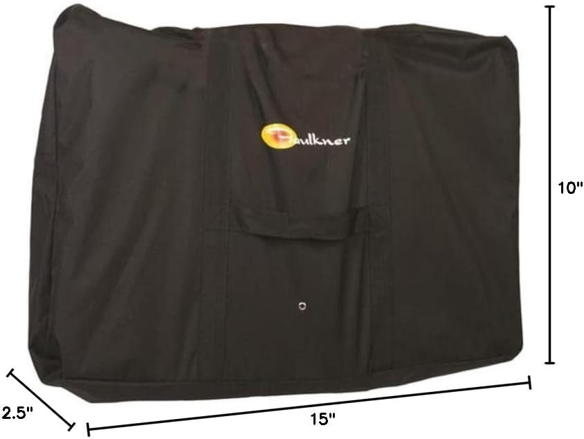 Faulkner 43951 Folding Chair Storage Bag – Black Polyester Carry Bag for Camping and Director Chairs with Zipper Closure - Image 5