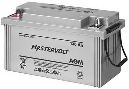 Mastervolt AGM Battery 12/130Ah – Maintenance-Free Deep Cycle Battery, High Reserve Capacity, Marine and RV Power