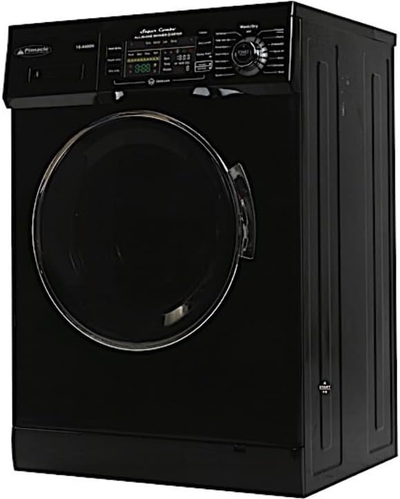Pinnacle 184400NB Convertible Washer Dryer Combo – 13 lb Capacity Black Unit with Vented or Ventless Drying System