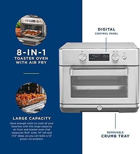 GE G9OAAASSPSS Digital Air Fry 8-in-1 Toaster Oven – 1500W Countertop Oven with 12in Pizza Capacity - Image 3