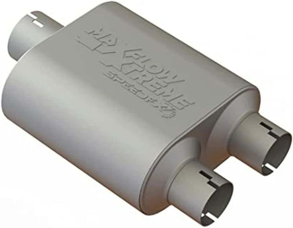 SpeedFX 50301M2 Performance Muffler – 3 in Center/Dual Inlet, Dual 2.5 in Outlet, 5 in Offset Configuration - Image 3