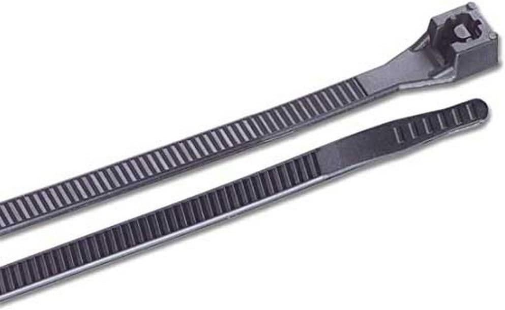 Ancor 199210 UV Black Cable Ties – 11in Nylon 6/6 Wire Ties with 75 lb Tensile Strength, 25 Pack