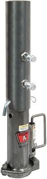 Reese 290308 Adjustable Round Gooseneck Coupler – 30,000 lb GTW Capacity, Weld-On Design, Adjustable Height